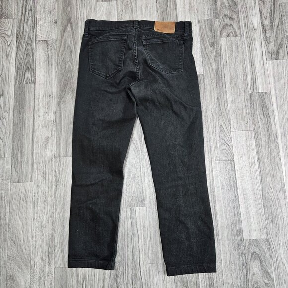 J Crew Toothpick Jeans Womens 26 Black Skinny Stretch Denim Pants Cropped - Picture 2 of 13